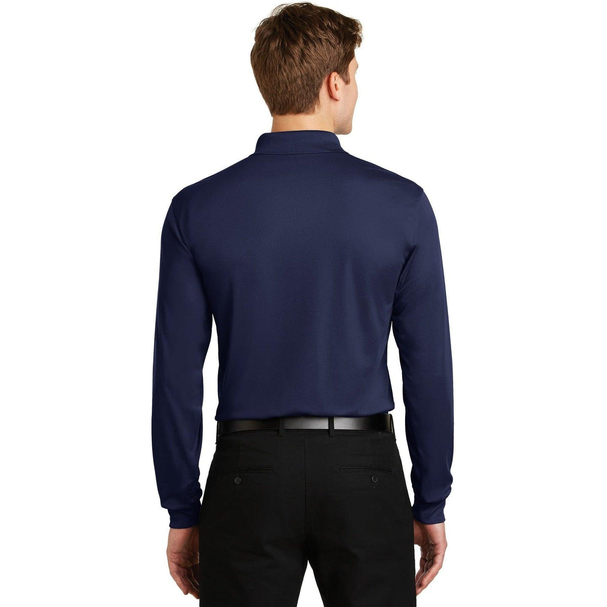 no-logo Sport-Tek Long Sleeve Micropique Sport-Wick Polo-Polos-Sport-Tek-Thread Logic