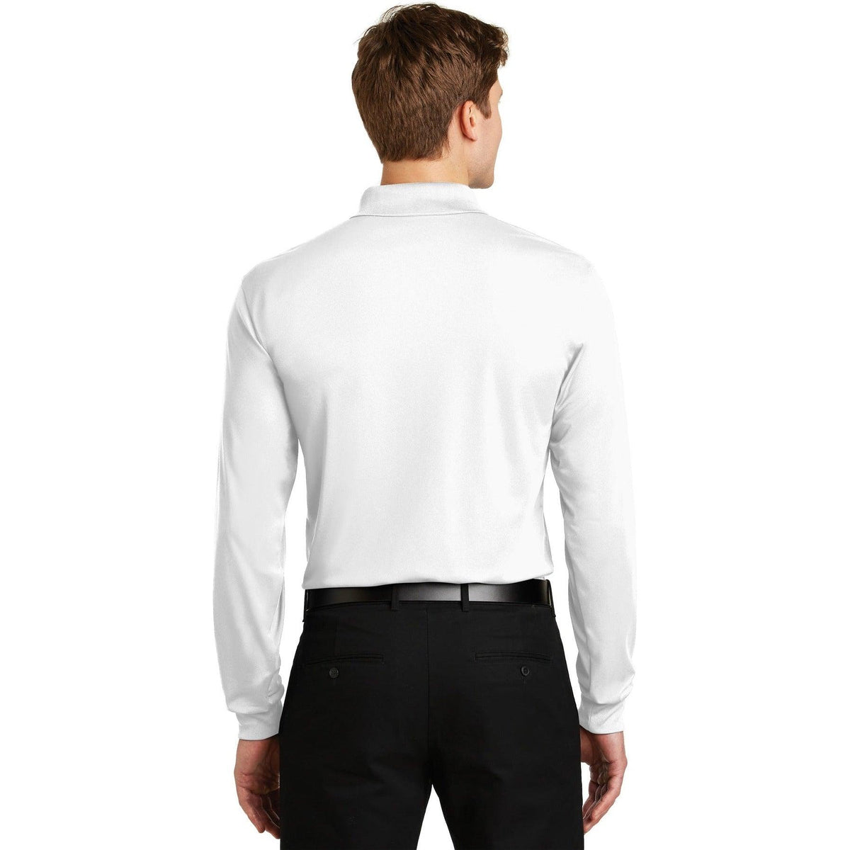 no-logo Sport-Tek Long Sleeve Micropique Sport-Wick Polo-Polos-Sport-Tek-Thread Logic