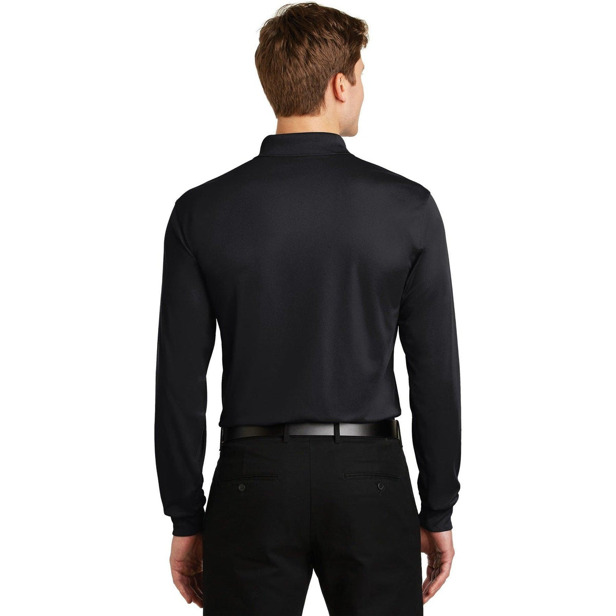 no-logo Sport-Tek Long Sleeve Micropique Sport-Wick Polo-Polos-Sport-Tek-Thread Logic