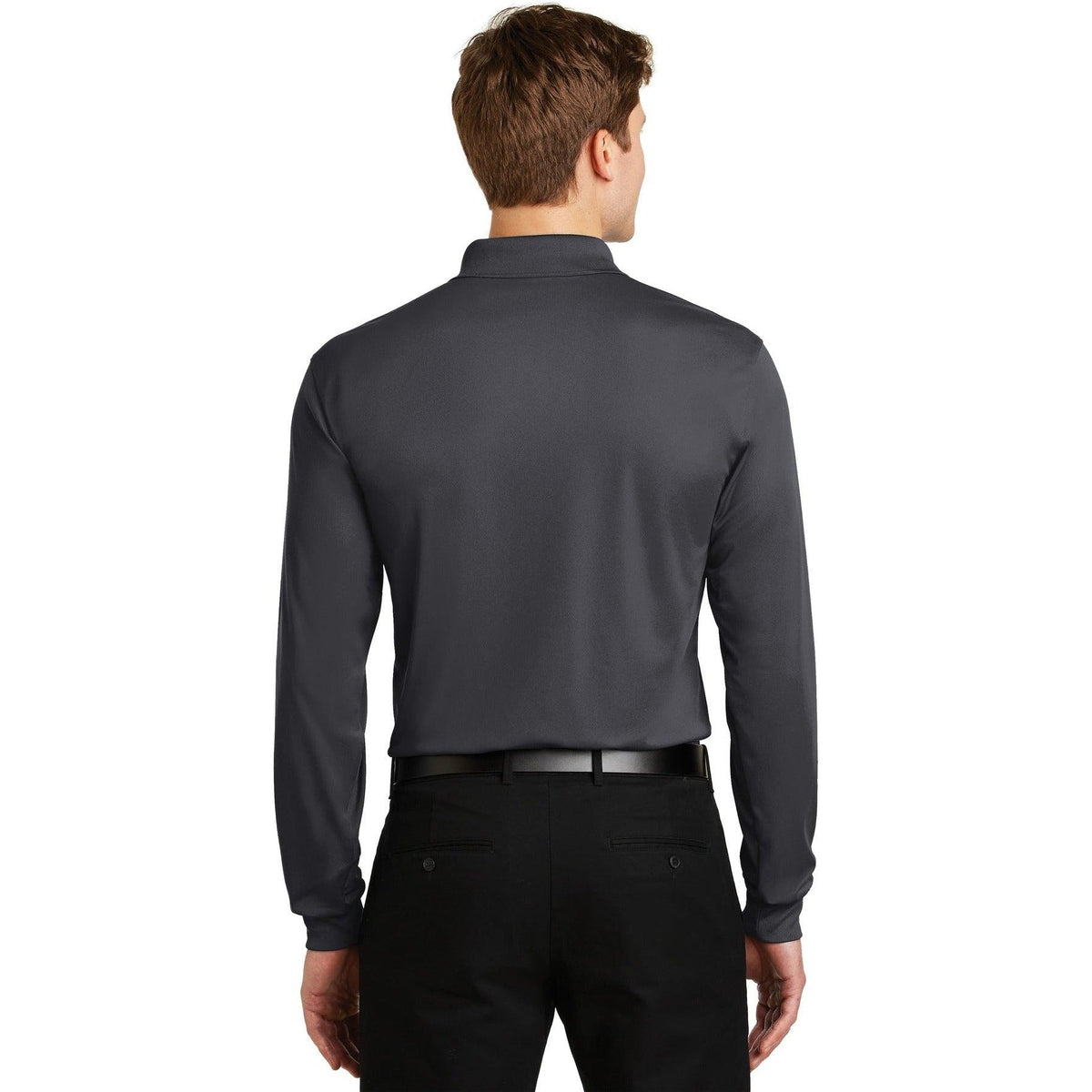 no-logo Sport-Tek Long Sleeve Micropique Sport-Wick Polo-Polos-Sport-Tek-Thread Logic