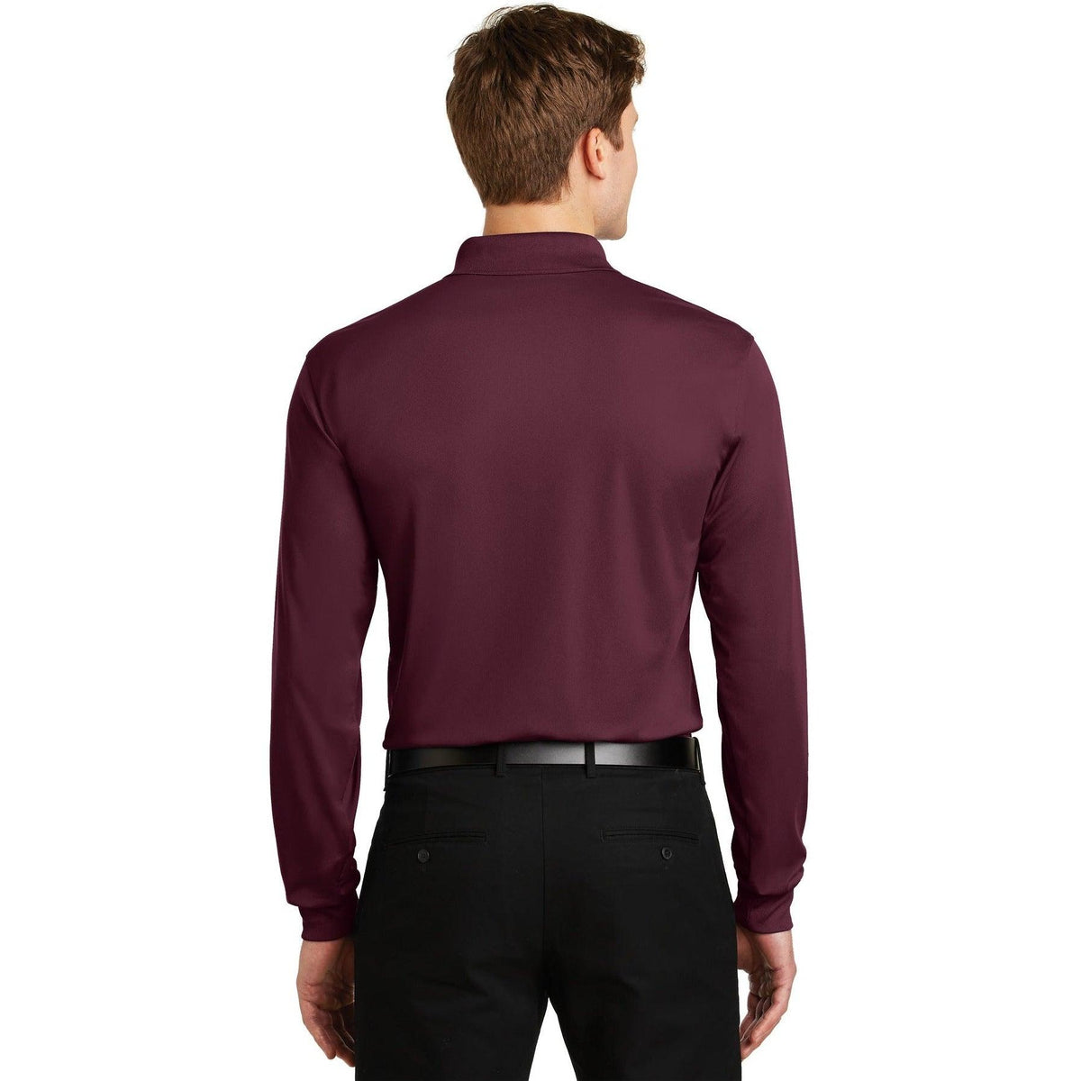 no-logo Sport-Tek Long Sleeve Micropique Sport-Wick Polo-Polos-Sport-Tek-Thread Logic