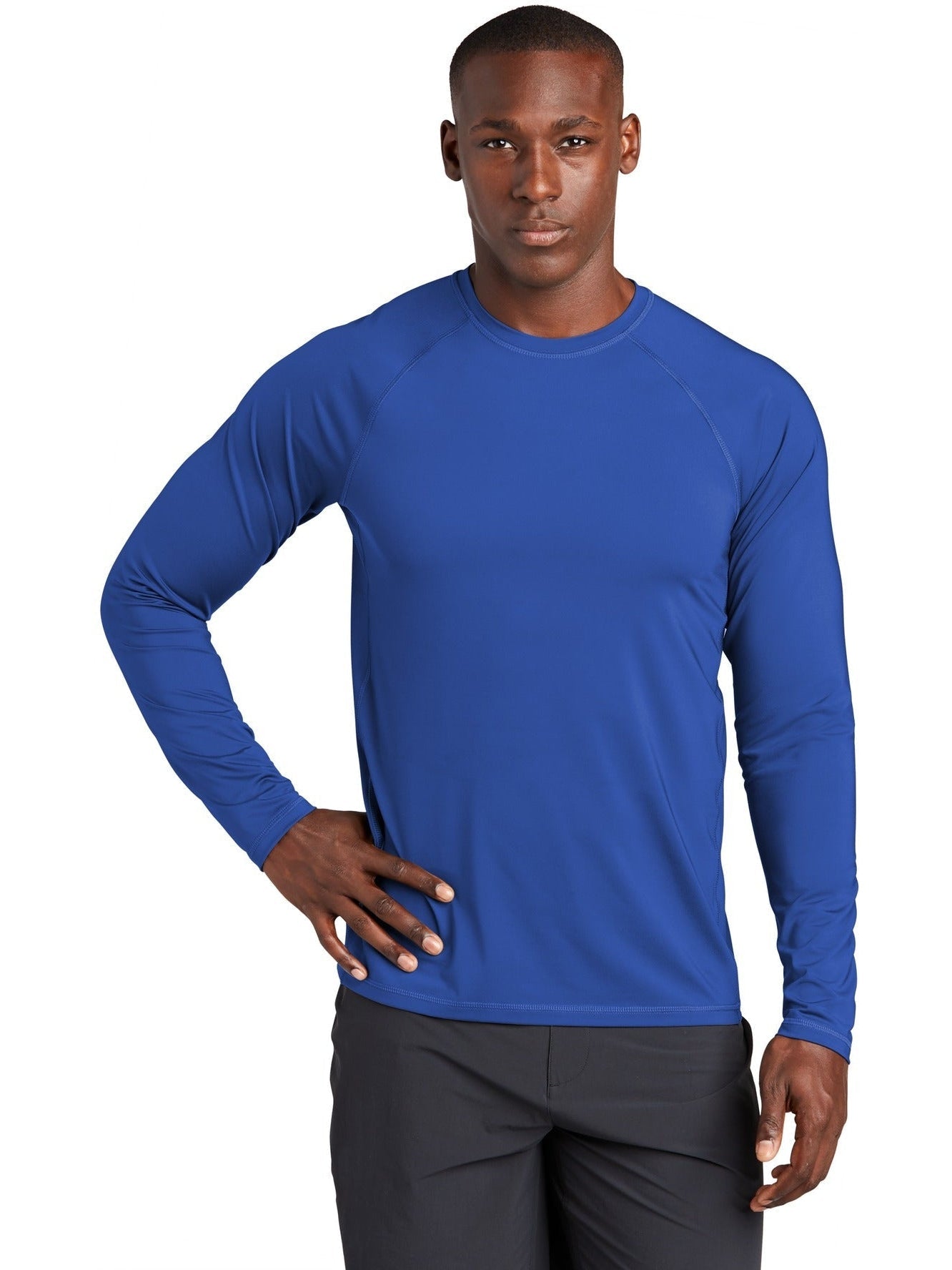  Sport-Tek Long Sleeve Rashguard Tee-Regular-Sport-Tek-True Royal-S-Thread Logic