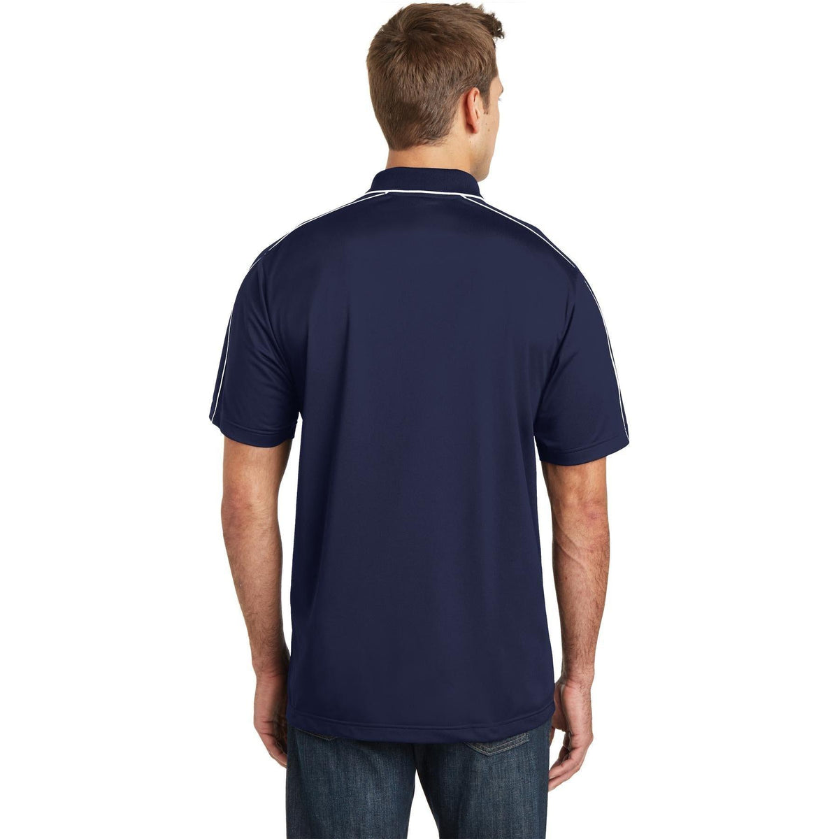 no-logo Sport-Tek Micropique Sport-Wick Piped Polo-Regular-Sport-Tek-Thread Logic