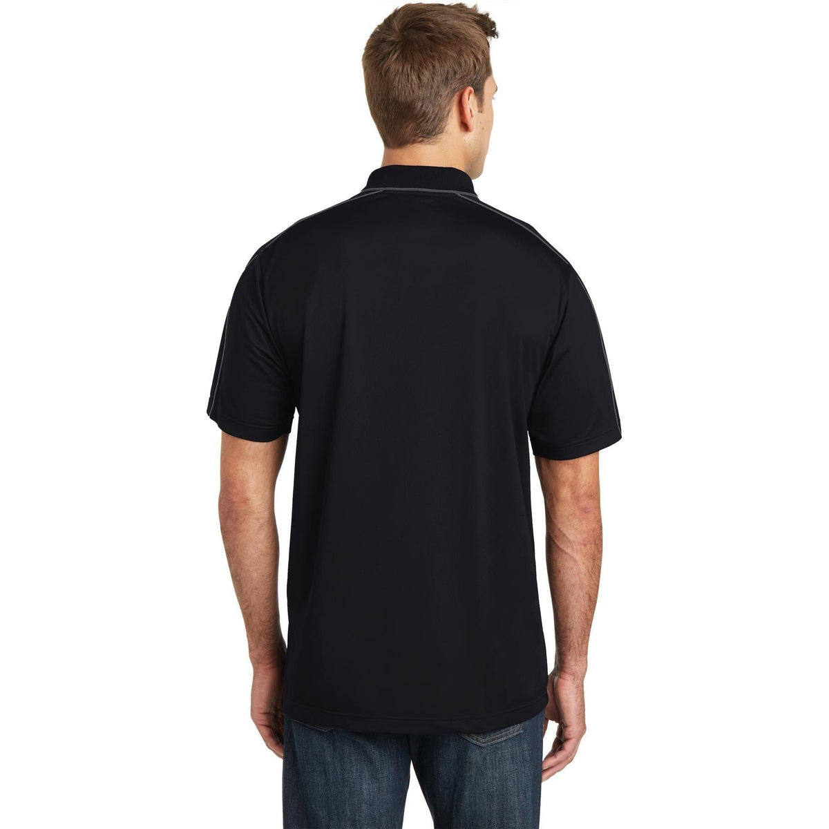 no-logo Sport-Tek Micropique Sport-Wick Piped Polo-Regular-Sport-Tek-Thread Logic
