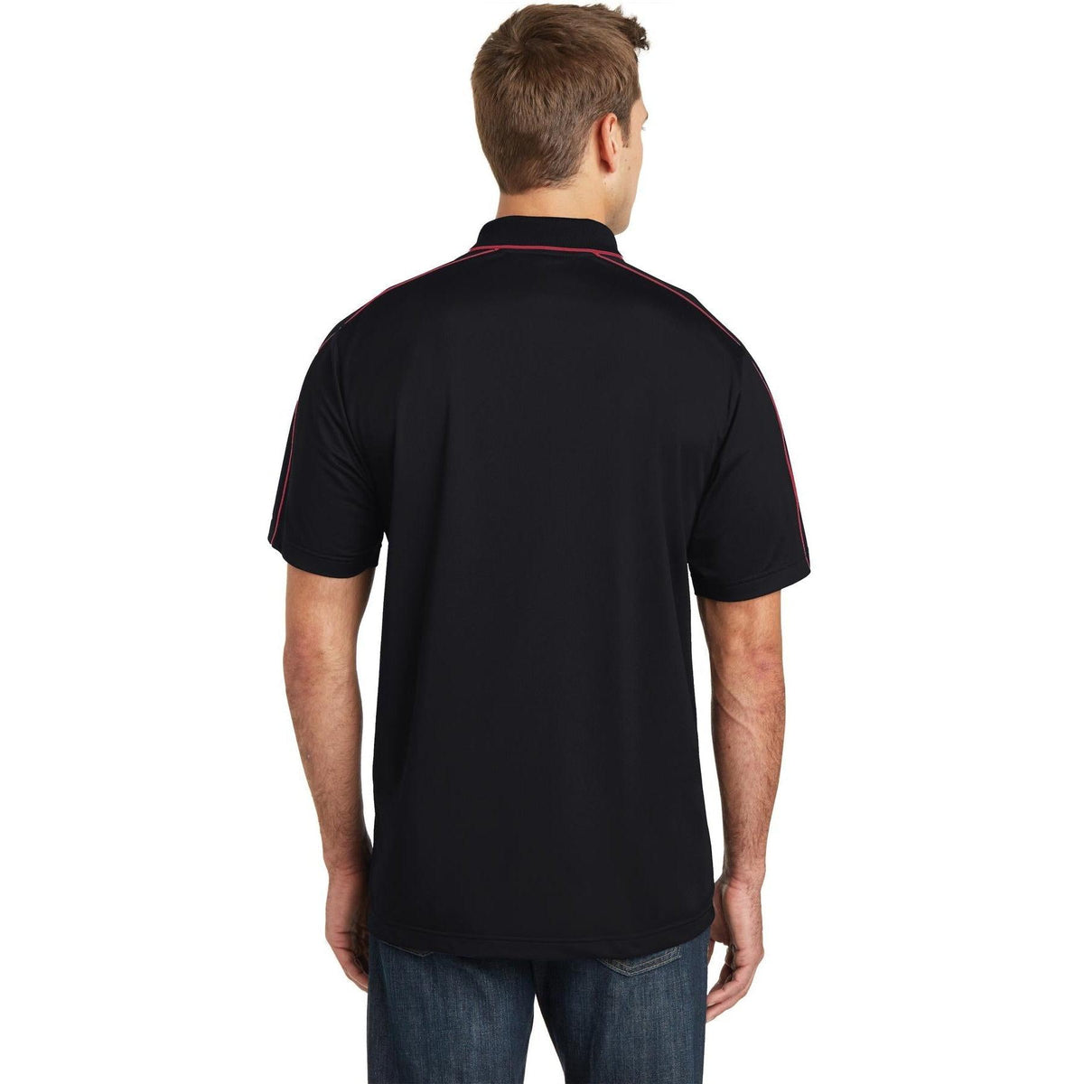no-logo Sport-Tek Micropique Sport-Wick Piped Polo-Regular-Sport-Tek-Thread Logic