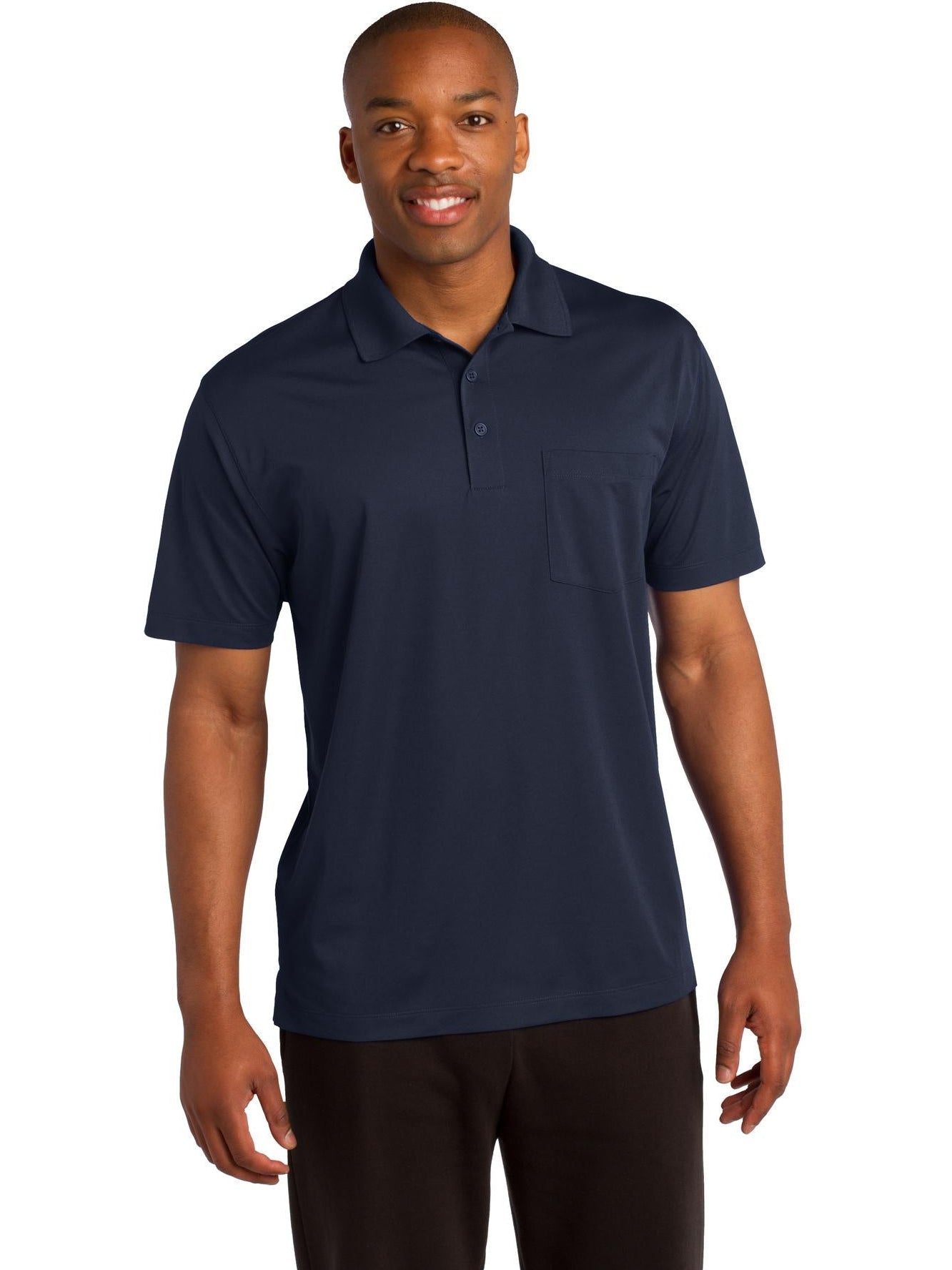  Sport-Tek Micropique Sport-Wick Pocket Polo-Regular-Sport-Tek-True Navy-S-Thread Logic