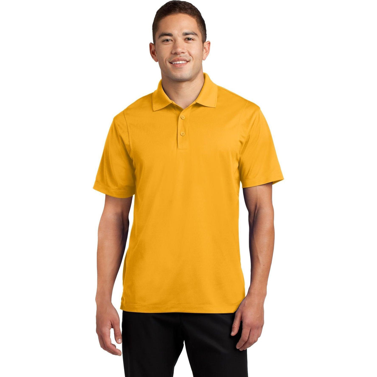 logo-left Sport-Tek Micropique Sport-Wick Polo-Regular-Sport-Tek-Gold-S-Thread Logic