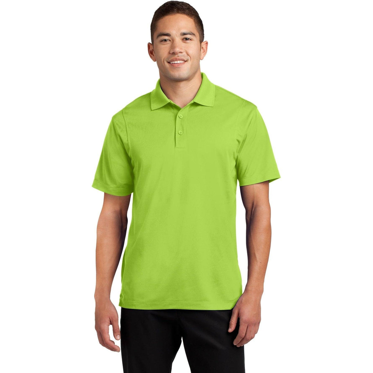 logo-left Sport-Tek Micropique Sport-Wick Polo-Regular-Sport-Tek-Lime Shock-S-Thread Logic