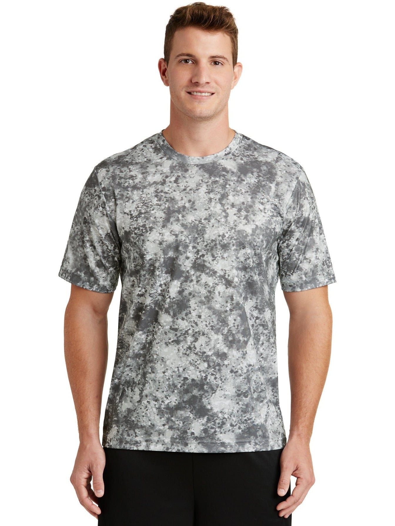 No-Logo CLOSEOUT - Sport-Tek Mineral Freeze Tee-Polos-Sport-Tek-Dark Smoke Grey-S-Thread Logic