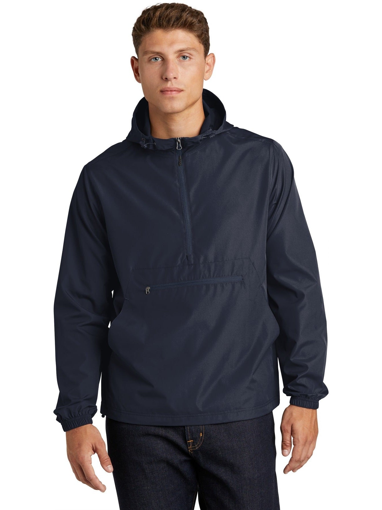  Sport-Tek Packable Anorak-Regular-Sport-Tek-True Navy-S-Thread Logic