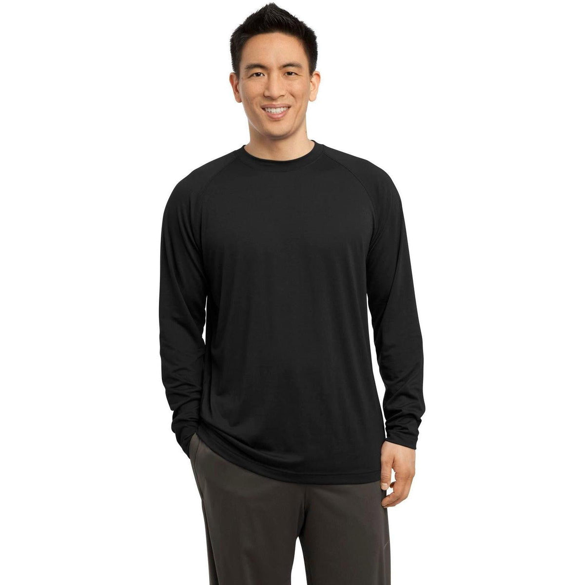 no-logo Sport-Tek Performance Crew-Regular-Sport-Tek-Black-S-Thread Logic