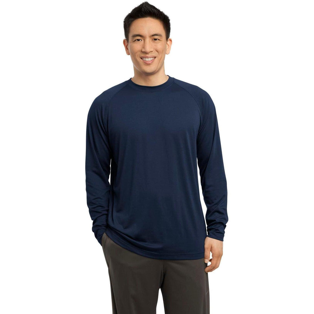 no-logo Sport-Tek Performance Crew-Regular-Sport-Tek-True Navy-S-Thread Logic