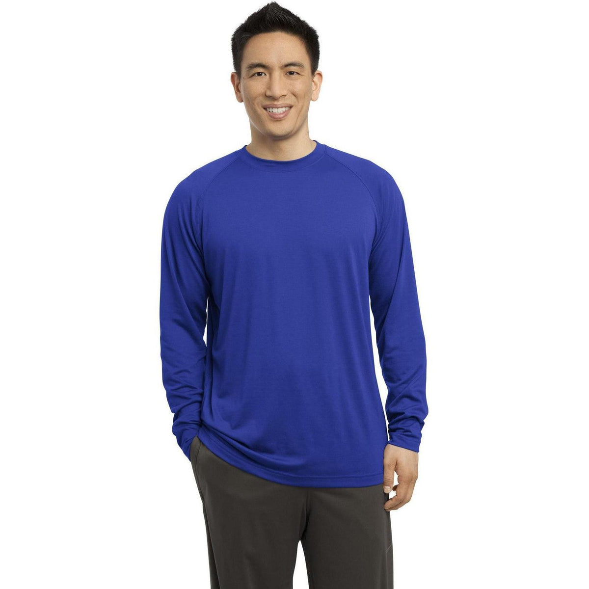 no-logo Sport-Tek Performance Crew-Regular-Sport-Tek-True Royal-S-Thread Logic