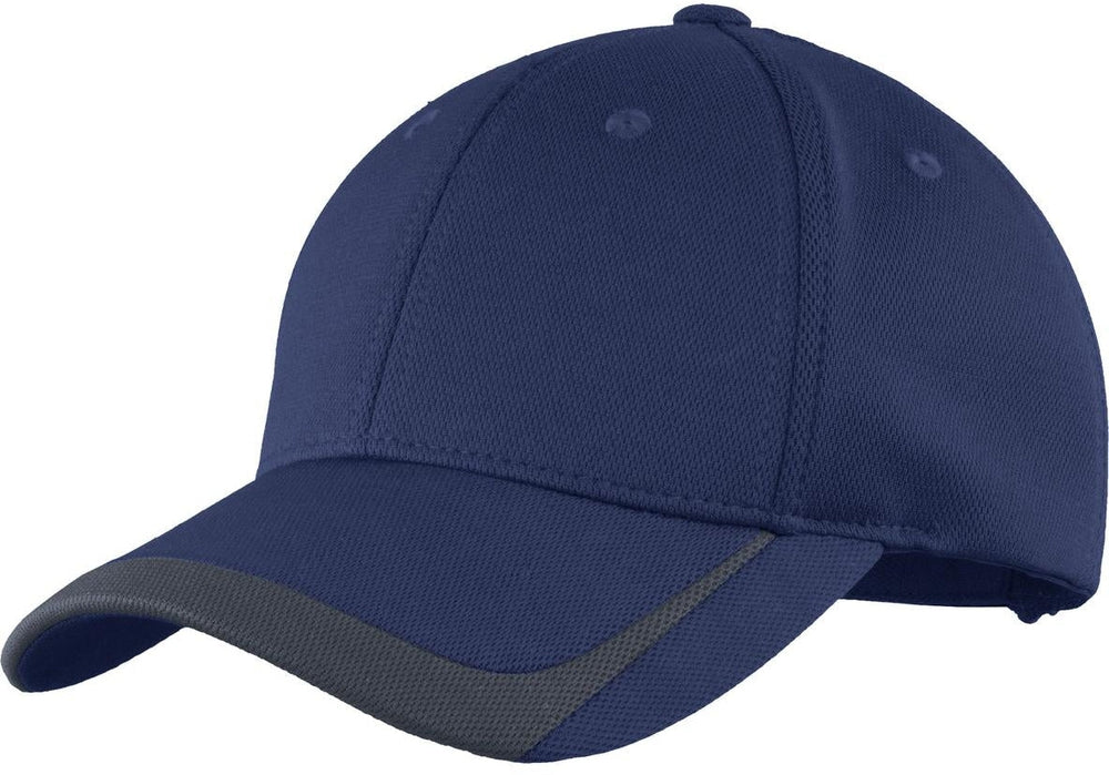  Sport-Tek Pique Colorblock Cap-Regular-Sport-Tek-True Navy/Graphite-OSFA-Thread Logic no-logo