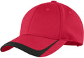  Sport-Tek Pique Colorblock Cap-Regular-Sport-Tek-True Red/Black-OSFA-Thread Logic no-logo