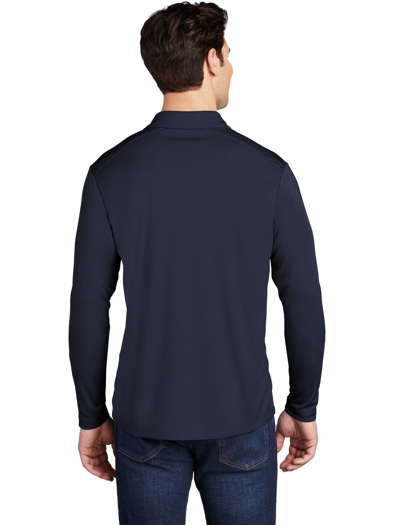 no-logo Sport-Tek Posi-UV Pro Long Sleeve Polo-Regular-Sport-Tek-Thread Logic