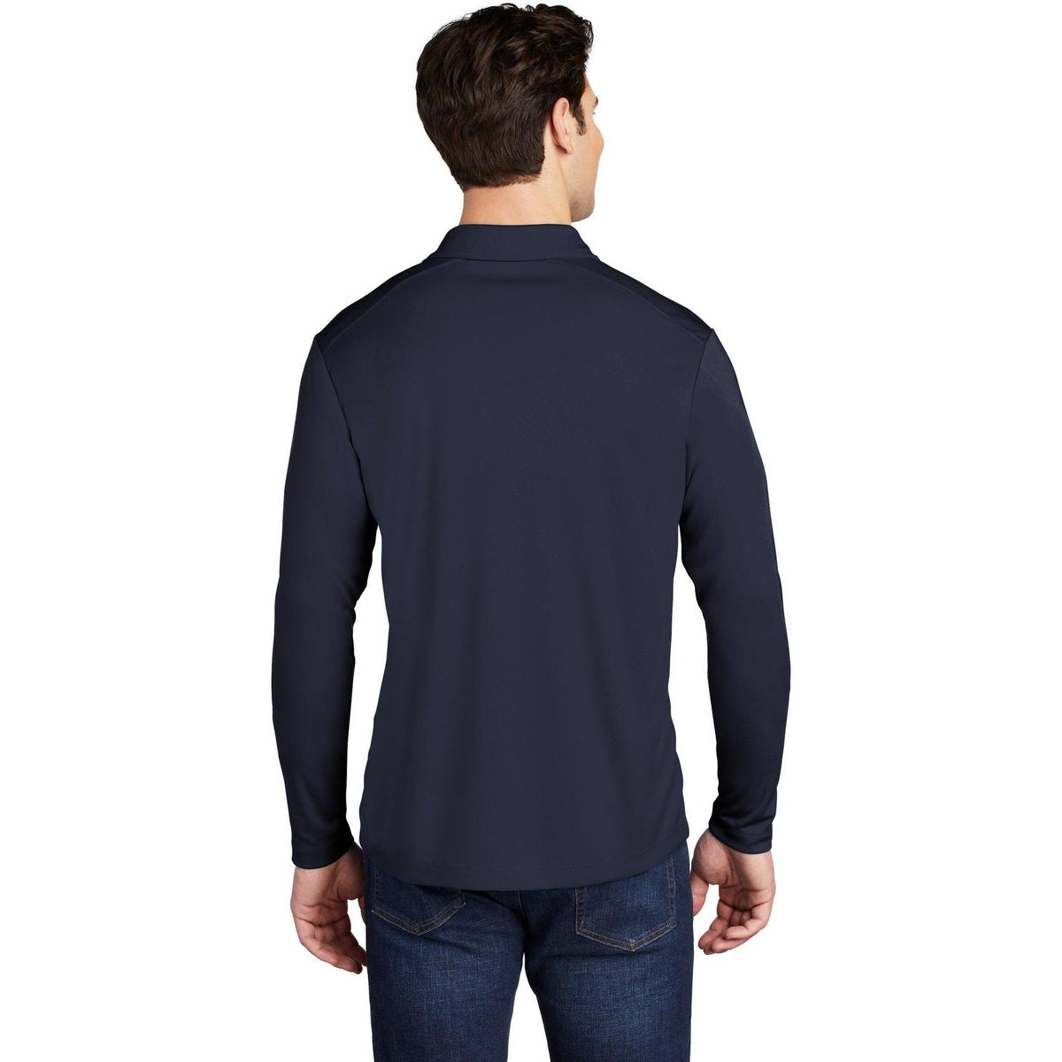 no-logo Sport-Tek Posi-UV Pro Long Sleeve Polo-Regular-Sport-Tek-Thread Logic