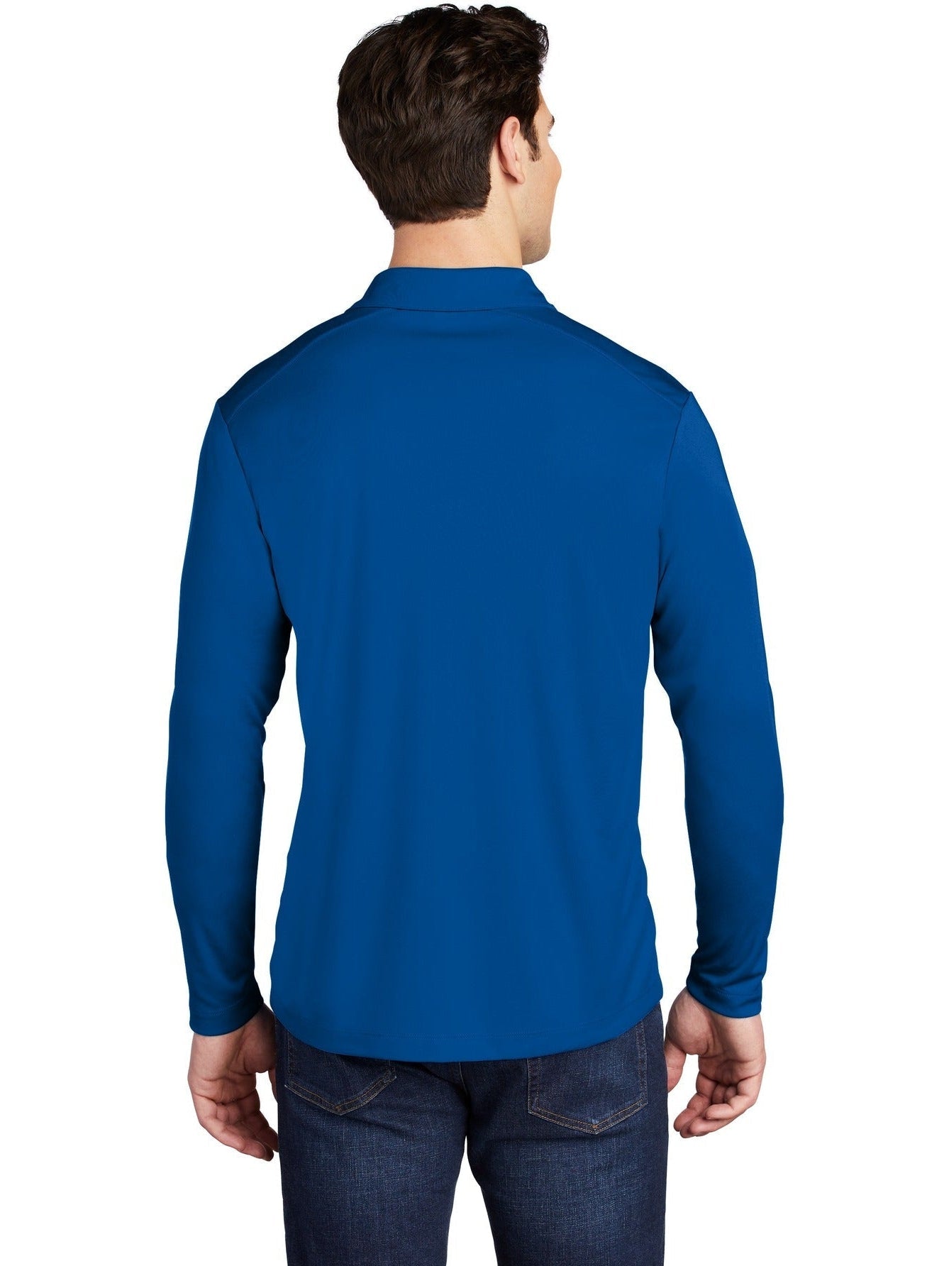 no-logo Sport-Tek Posi-UV Pro Long Sleeve Polo-Regular-Sport-Tek-Thread Logic