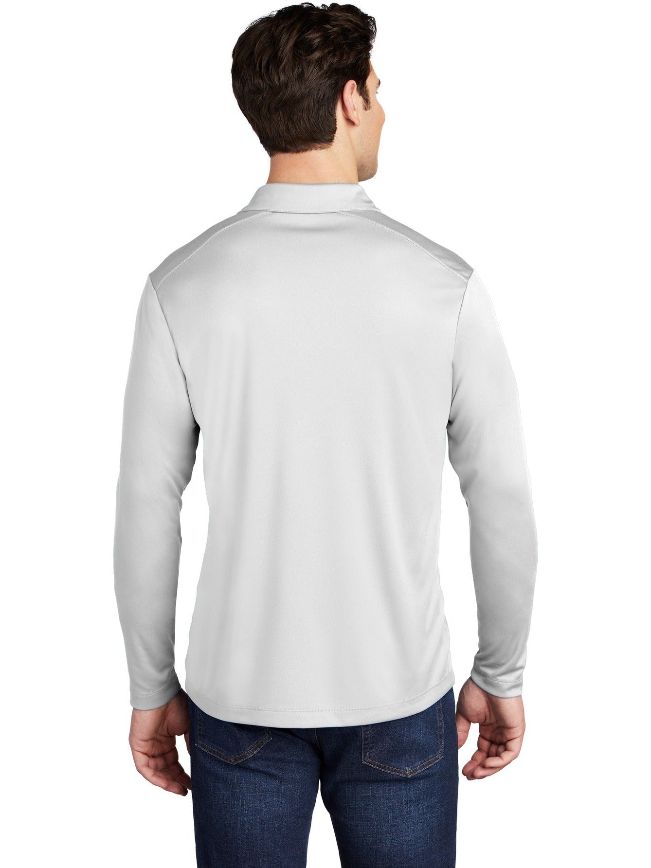no-logo Sport-Tek Posi-UV Pro Long Sleeve Polo-Regular-Sport-Tek-Thread Logic
