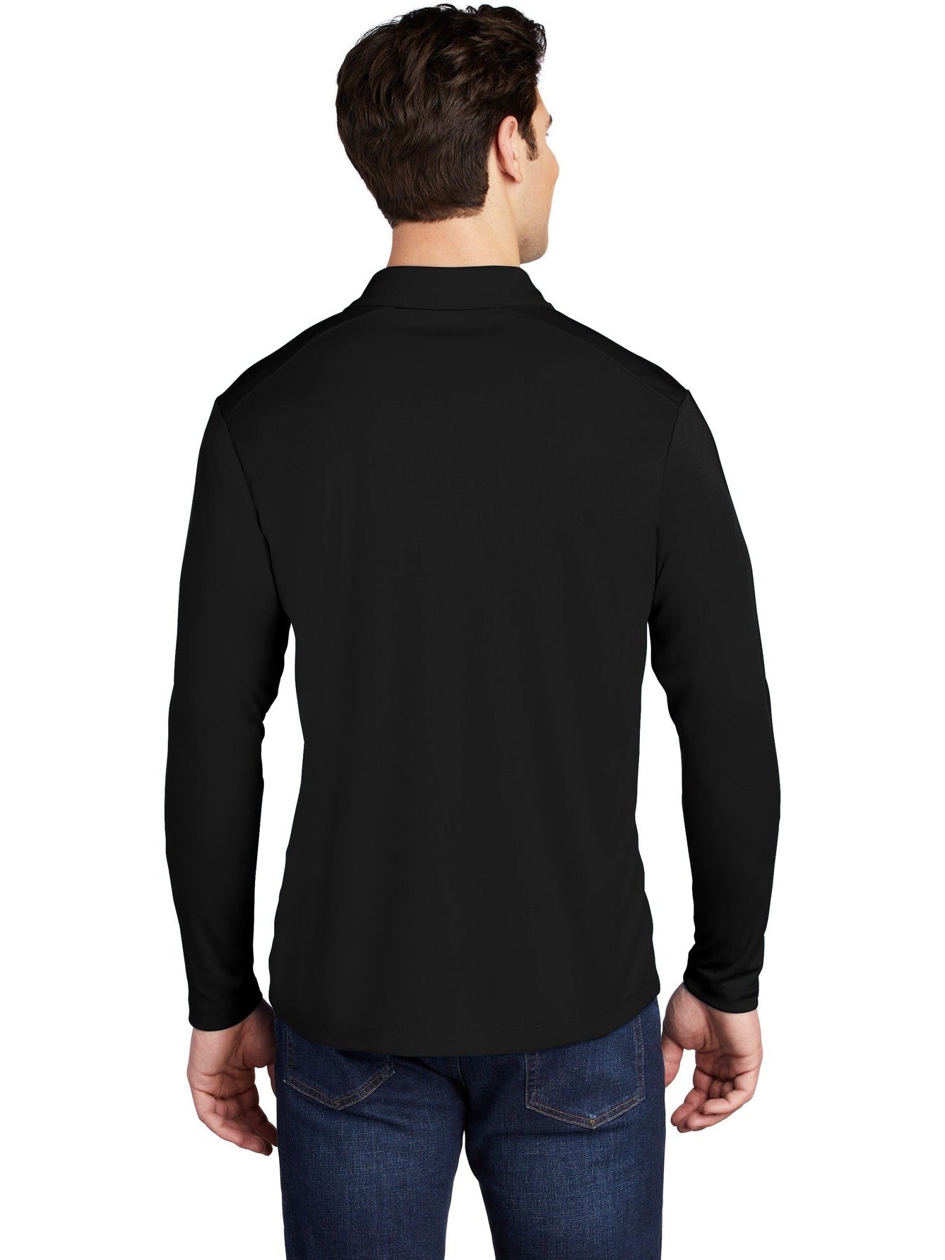 no-logo Sport-Tek Posi-UV Pro Long Sleeve Polo-Regular-Sport-Tek-Thread Logic