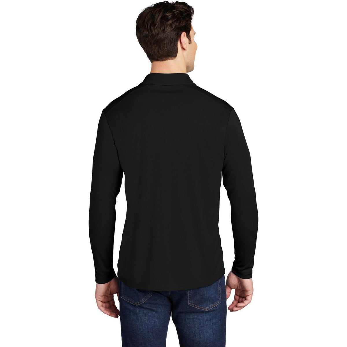 no-logo Sport-Tek Posi-UV Pro Long Sleeve Polo-Regular-Sport-Tek-Thread Logic