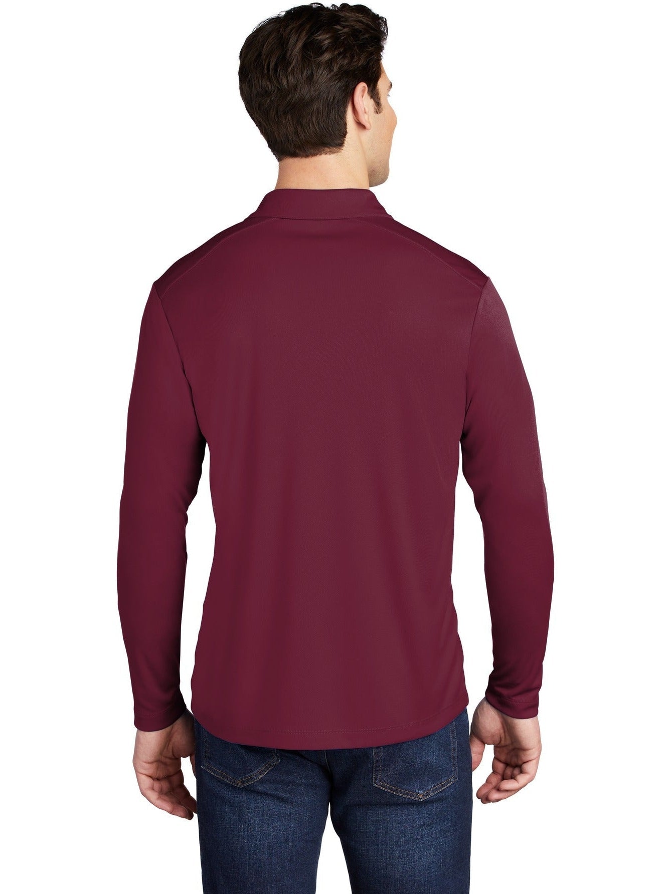 no-logo Sport-Tek Posi-UV Pro Long Sleeve Polo-Regular-Sport-Tek-Thread Logic