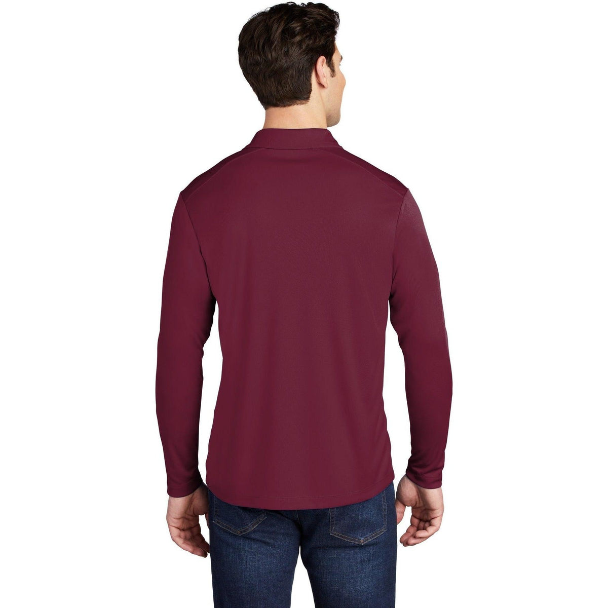 no-logo Sport-Tek Posi-UV Pro Long Sleeve Polo-Regular-Sport-Tek-Thread Logic