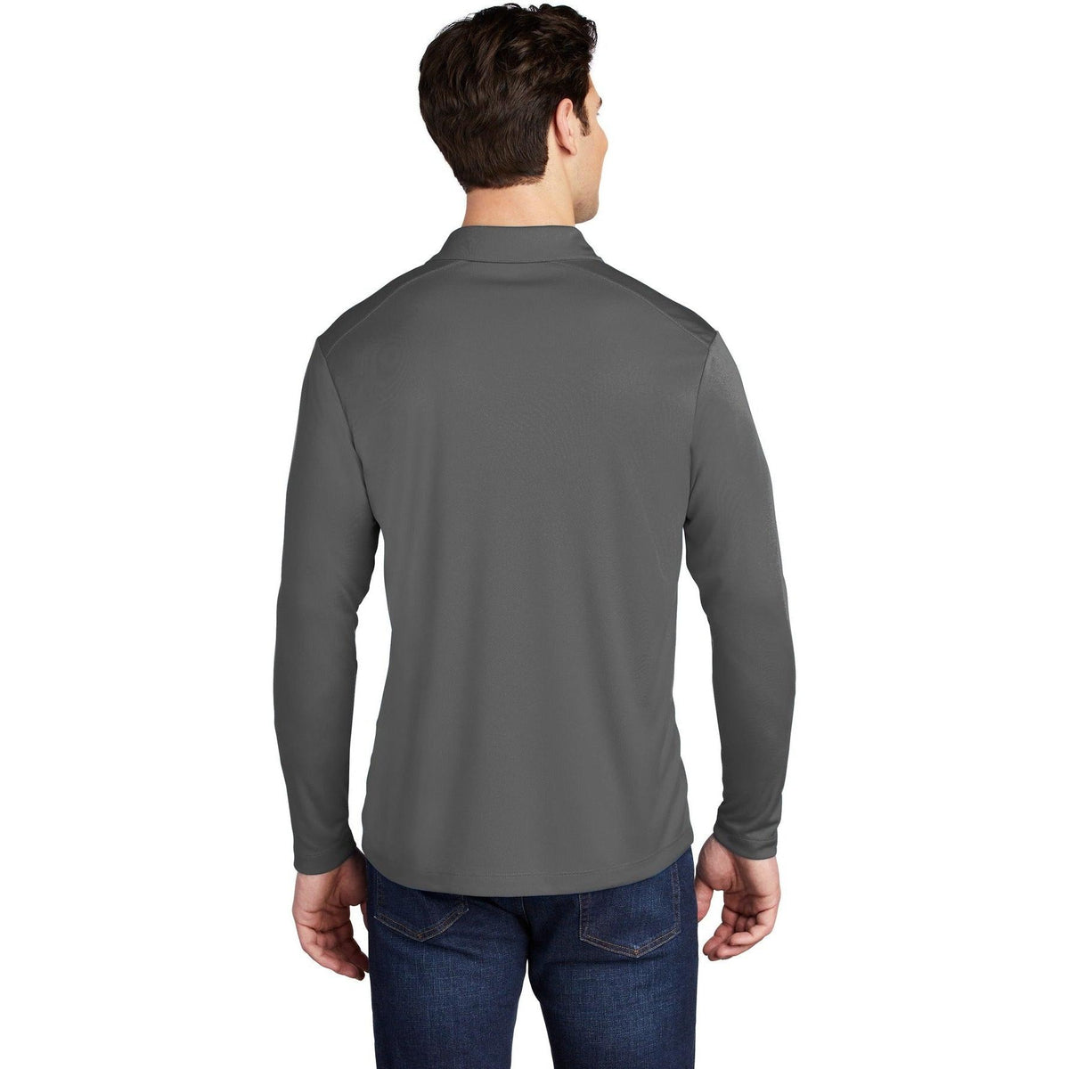 no-logo Sport-Tek Posi-UV Pro Long Sleeve Polo-Regular-Sport-Tek-Thread Logic