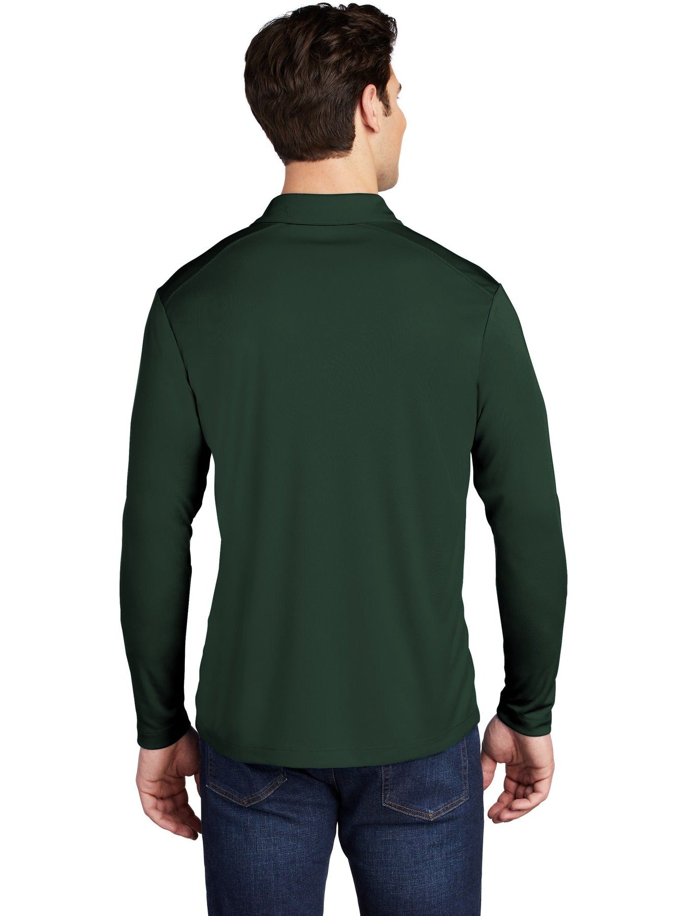 no-logo Sport-Tek Posi-UV Pro Long Sleeve Polo-Regular-Sport-Tek-Thread Logic