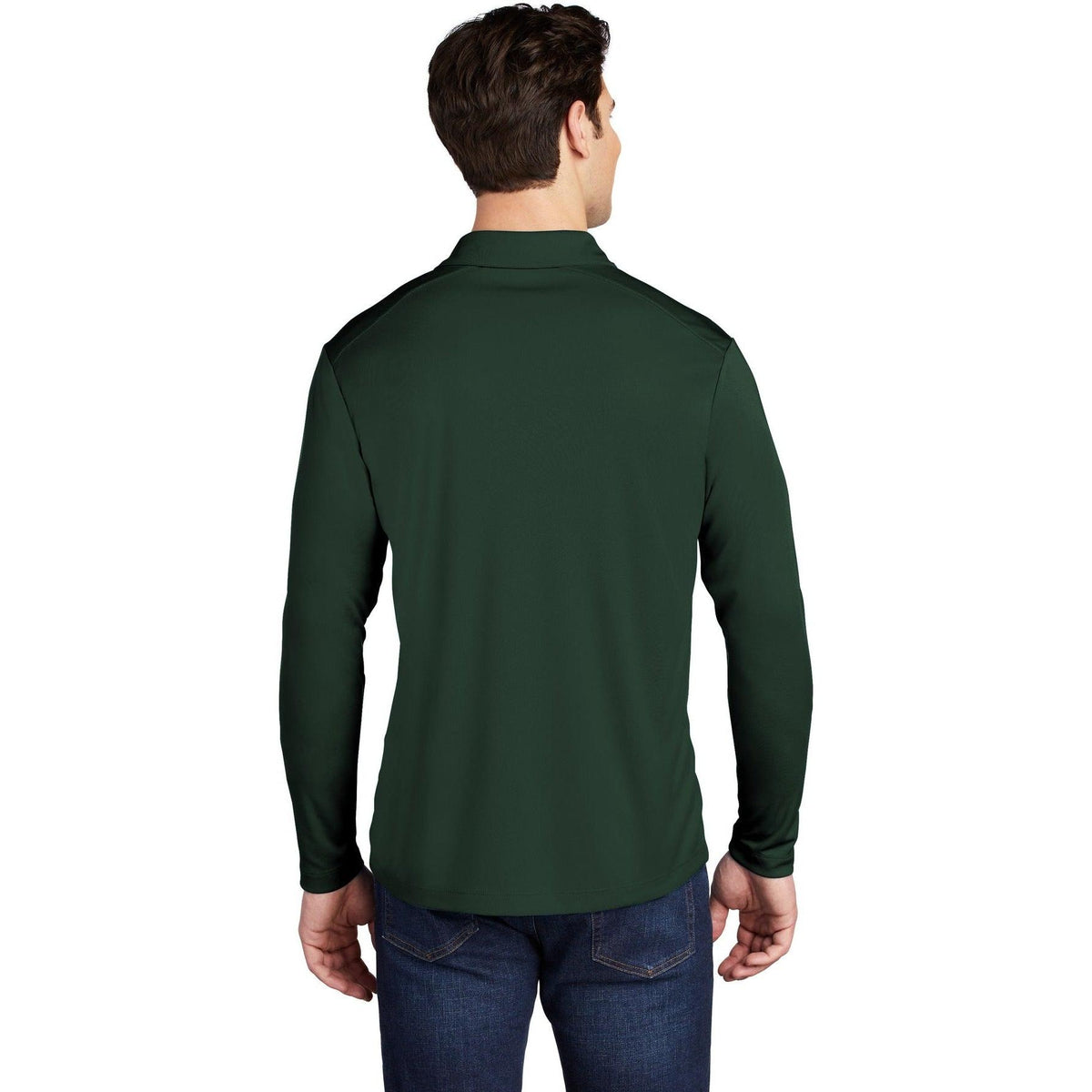 no-logo Sport-Tek Posi-UV Pro Long Sleeve Polo-Regular-Sport-Tek-Thread Logic