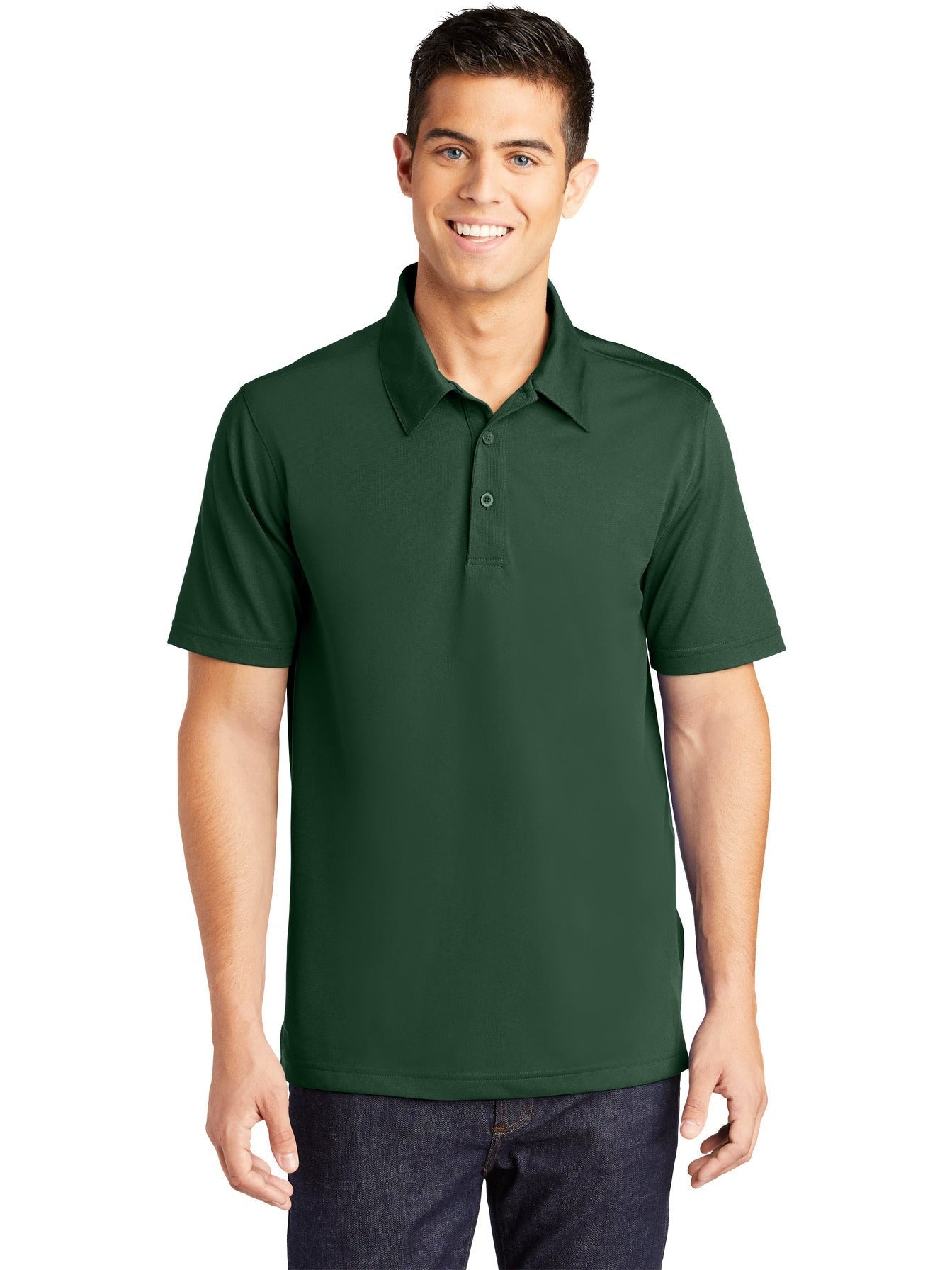  Sport-Tek PosiCharge Active Textured Polo-Active-Sport-Tek-Forest Green-S-Thread Logic