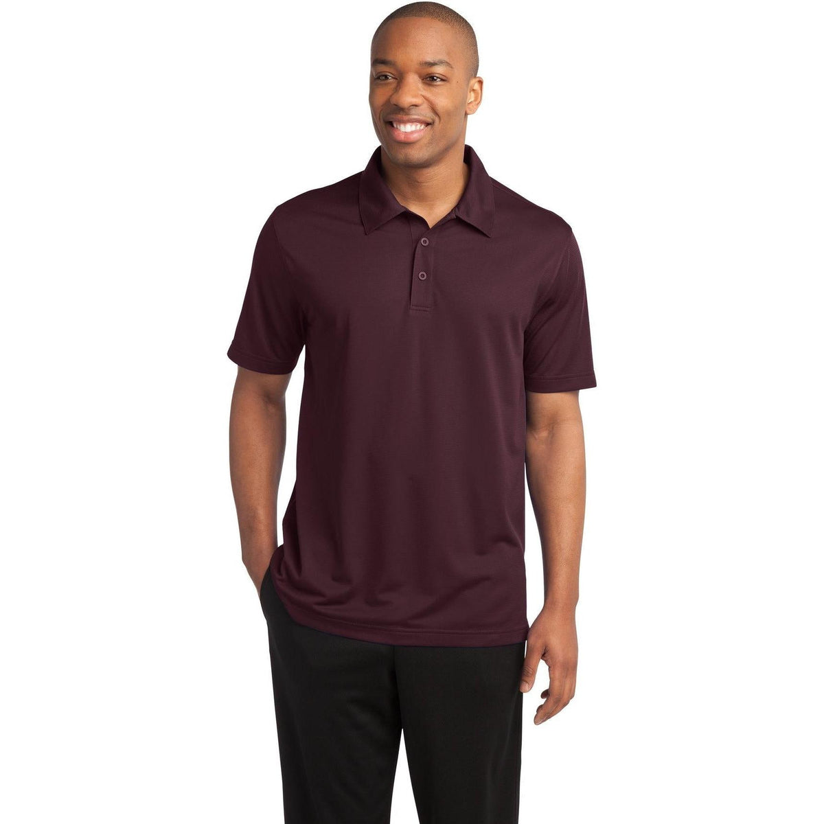 no-logo  Sport-Tek PosiCharge Active Textured Polo-Active-Sport-Tek-Maroon-S-Thread Logic