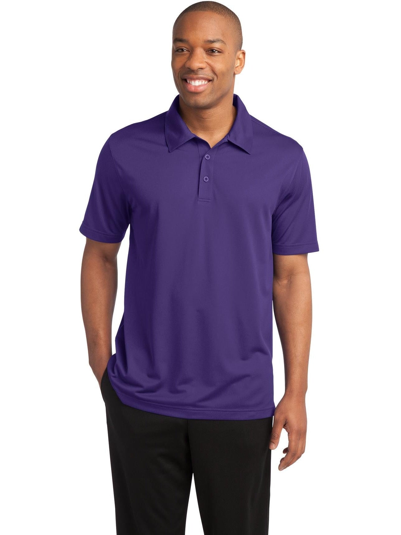  Sport-Tek PosiCharge Active Textured Polo-Active-Sport-Tek-Purple-S-Thread Logic