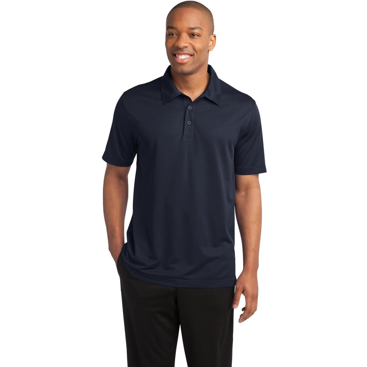 no-logo  Sport-Tek PosiCharge Active Textured Polo-Active-Sport-Tek-True Navy-S-Thread Logic