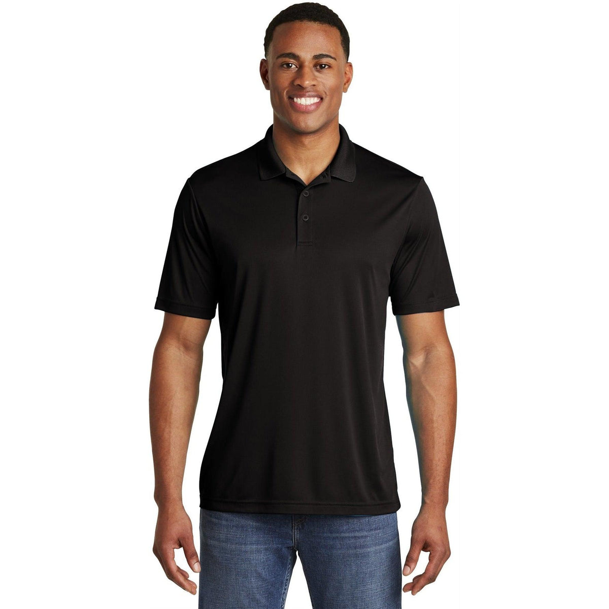 no-logo  Sport-Tek PosiCharge Competitor Polo-Regular-Sport-Tek-Black-S-Thread Logic