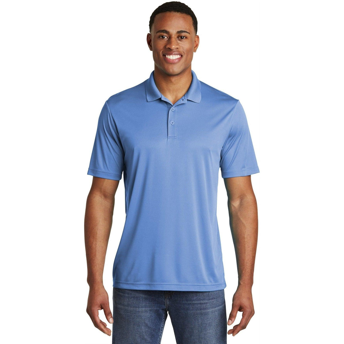 no-logo  Sport-Tek PosiCharge Competitor Polo-Regular-Sport-Tek-Carolina Blue-S-Thread Logic