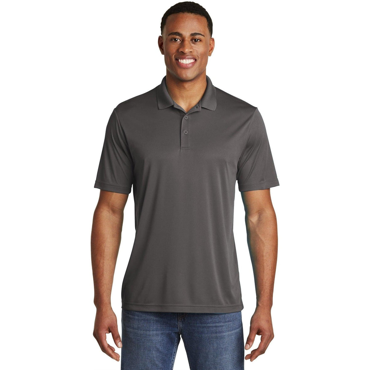 no-logo  Sport-Tek PosiCharge Competitor Polo-Regular-Sport-Tek-Iron Grey-S-Thread Logic