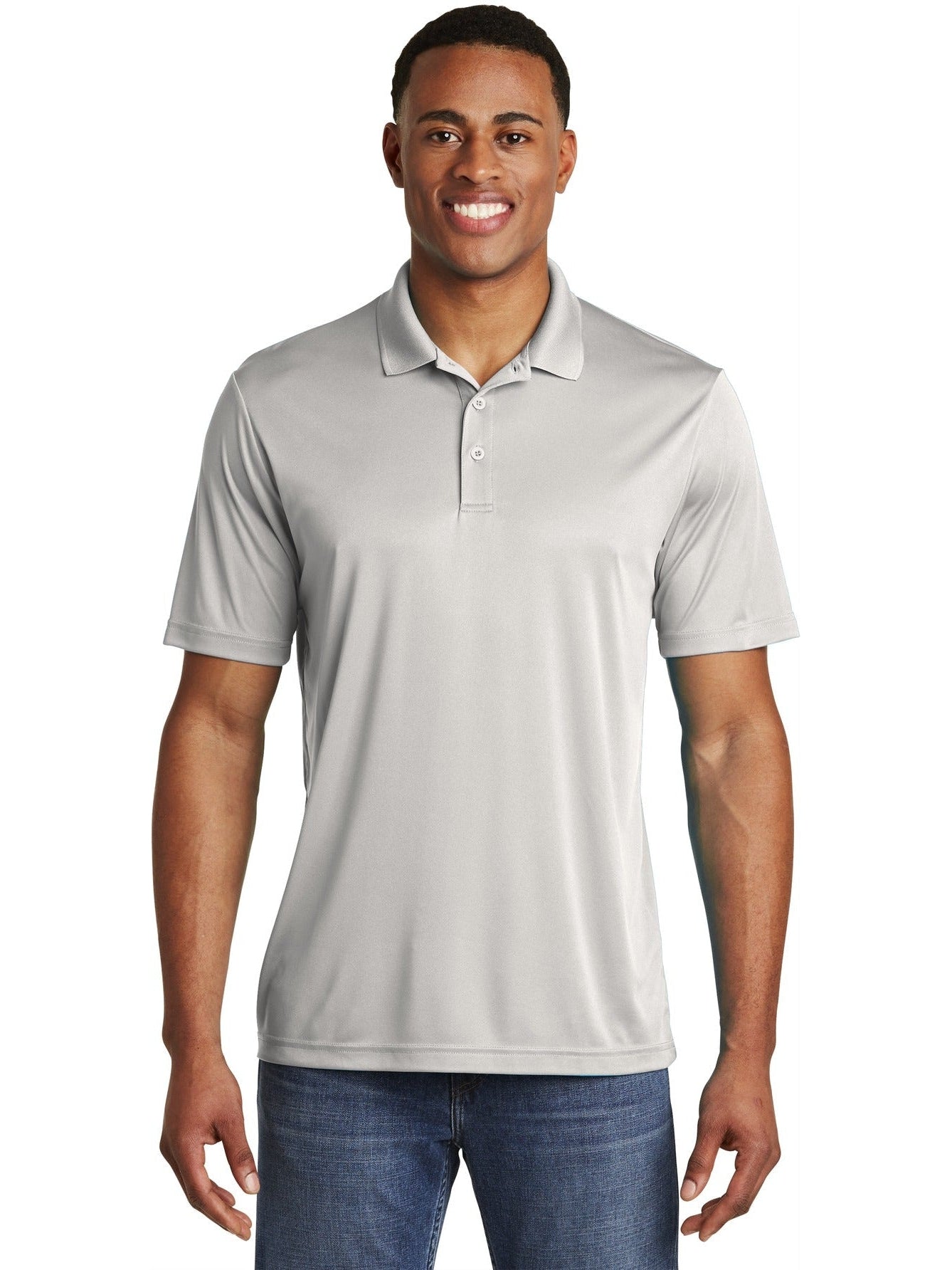  Sport-Tek PosiCharge Competitor Polo-Regular-Sport-Tek-Silver-S-Thread Logic