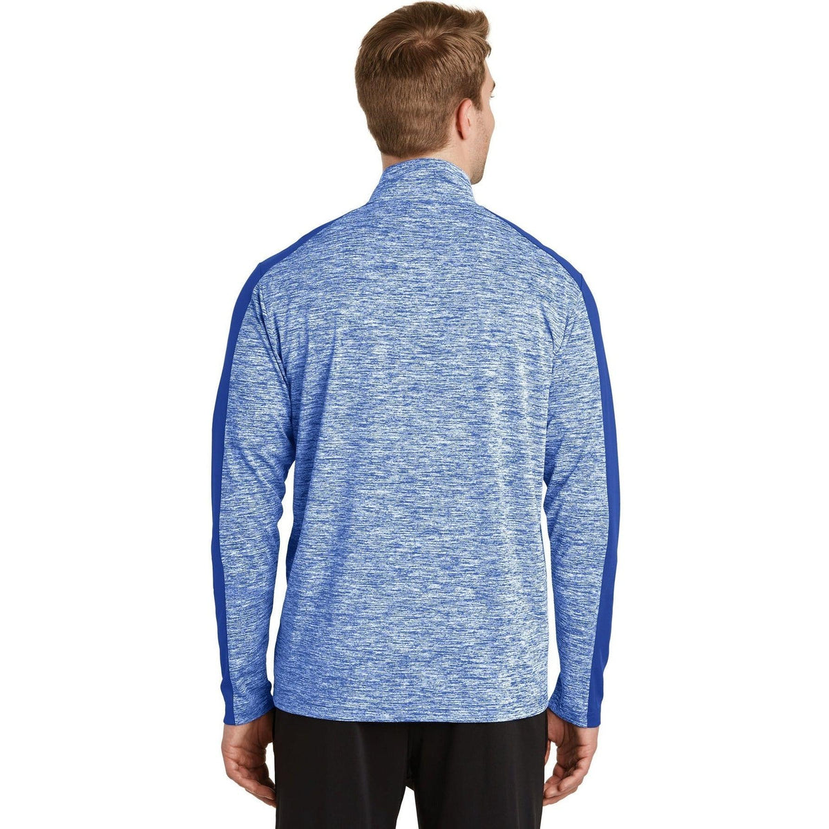 no-logo Sport-Tek PosiCharge Electric Heather Colorblock 1/4-Zip Pullover-Quarter Zips-Sport-Tek-Thread Logic