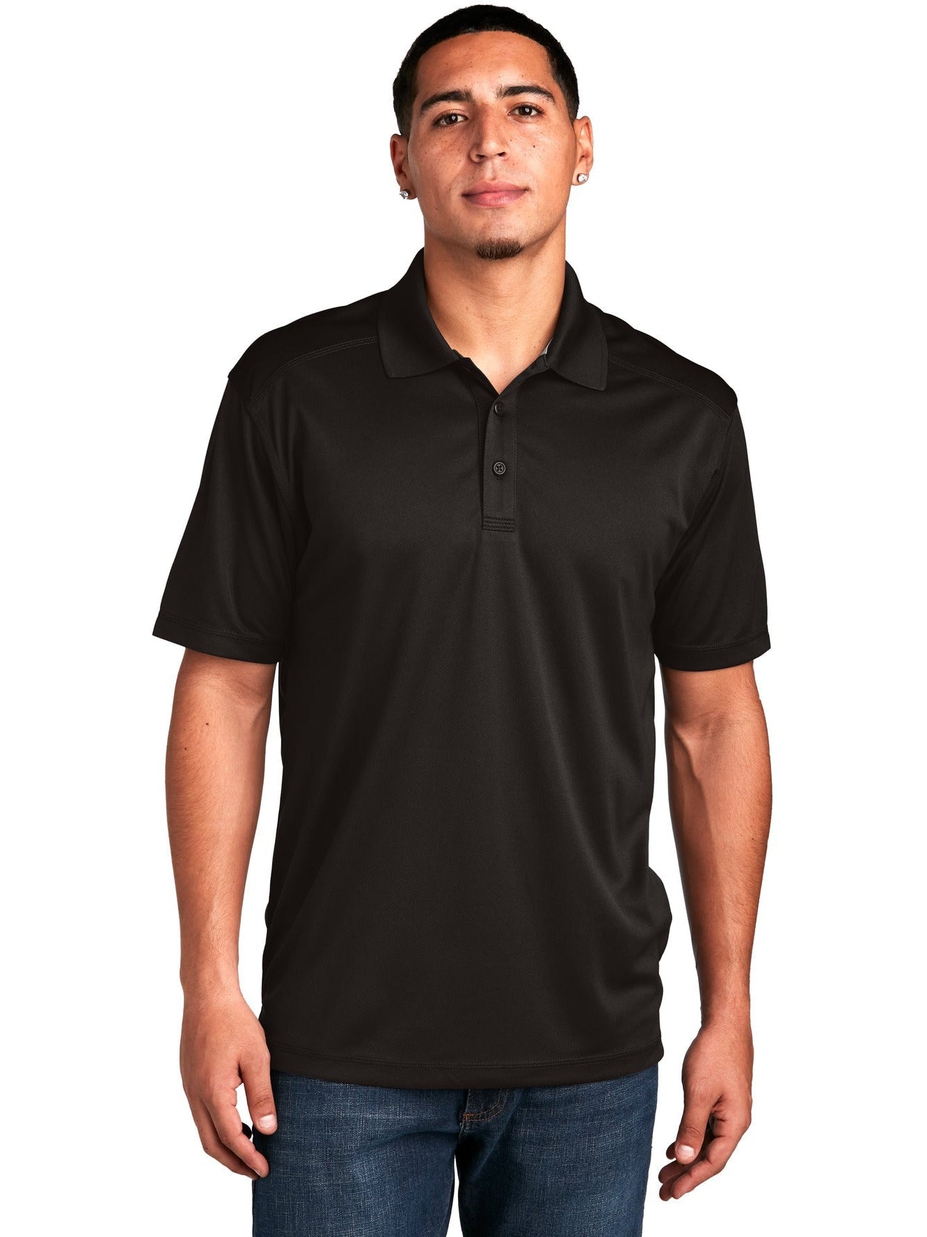  Sport-Tek PosiCharge Micro-Mesh Polo-Regular-Sport-Tek-Black-S-Thread Logic