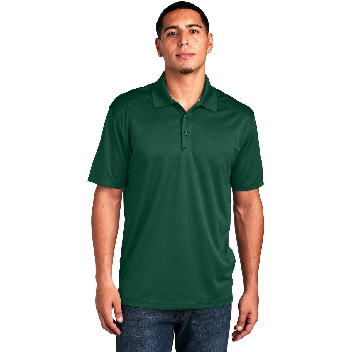 no-logo  Sport-Tek PosiCharge Micro-Mesh Polo-Regular-Sport-Tek-Forest Green-S-Thread Logic