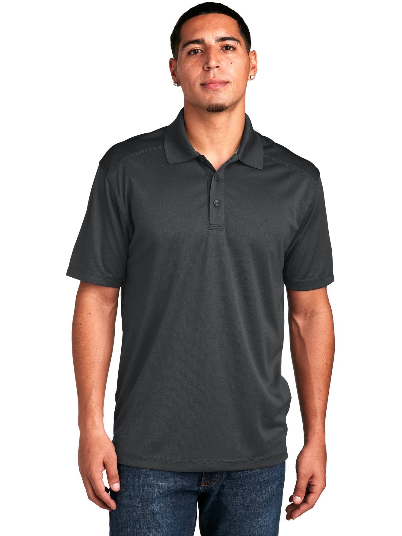  Sport-Tek PosiCharge Micro-Mesh Polo-Regular-Sport-Tek-Iron Grey-S-Thread Logic