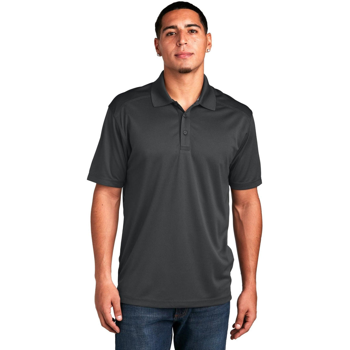 no-logo  Sport-Tek PosiCharge Micro-Mesh Polo-Regular-Sport-Tek-Iron Grey-S-Thread Logic