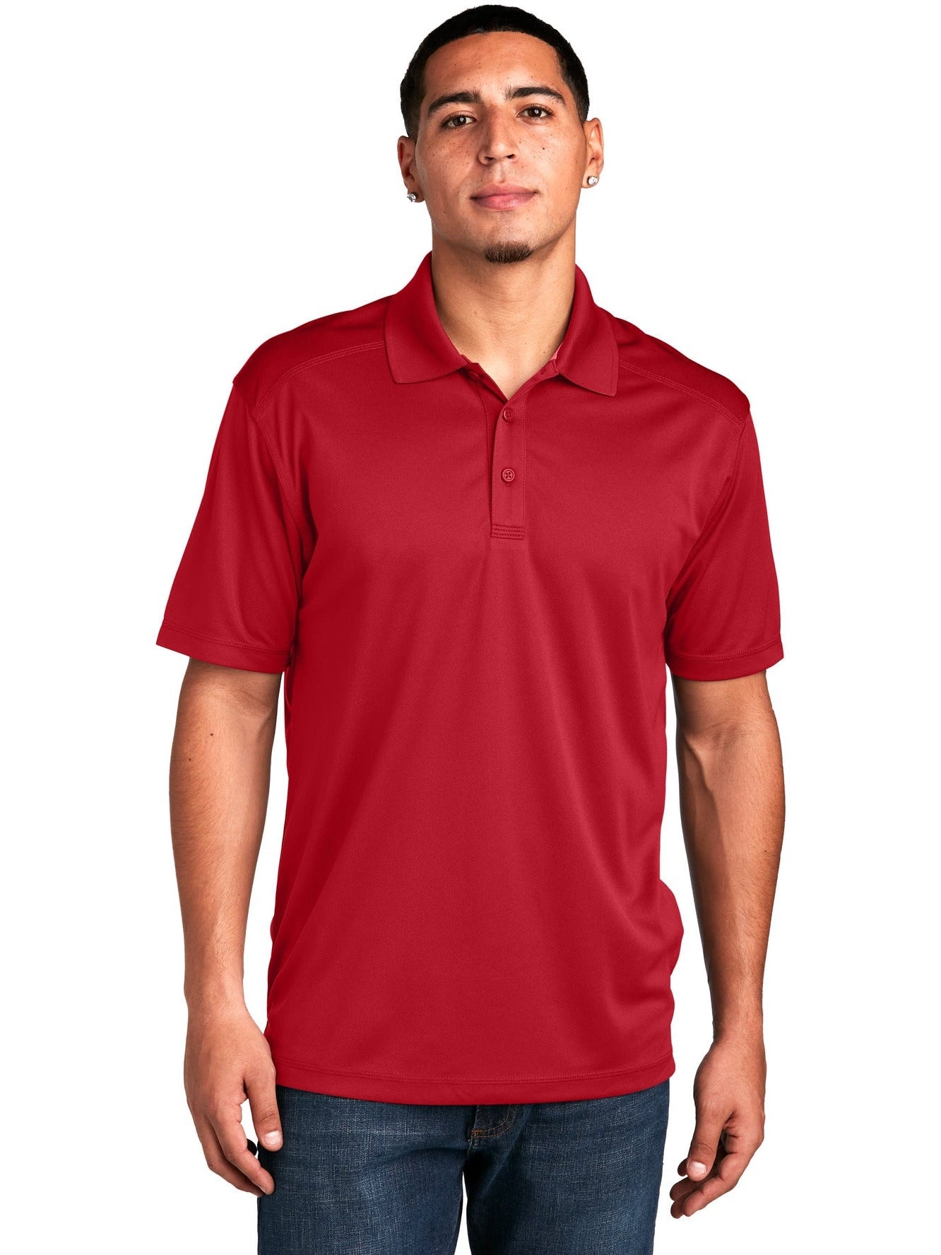  Sport-Tek PosiCharge Micro-Mesh Polo-Regular-Sport-Tek-True Red-S-Thread Logic