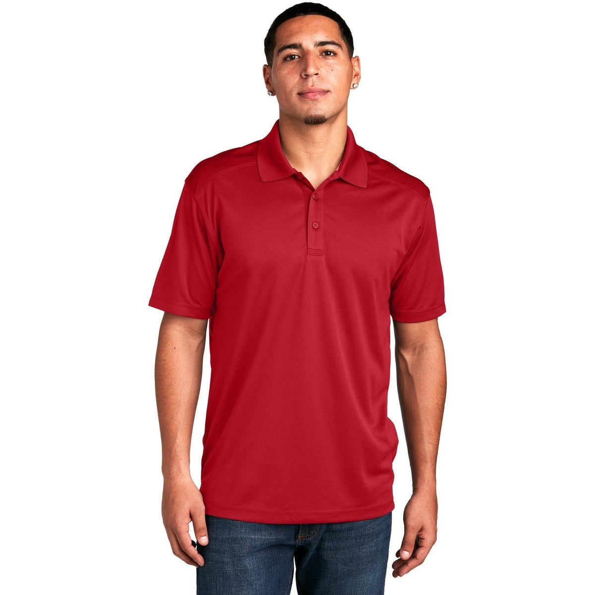 no-logo  Sport-Tek PosiCharge Micro-Mesh Polo-Regular-Sport-Tek-True Red-S-Thread Logic