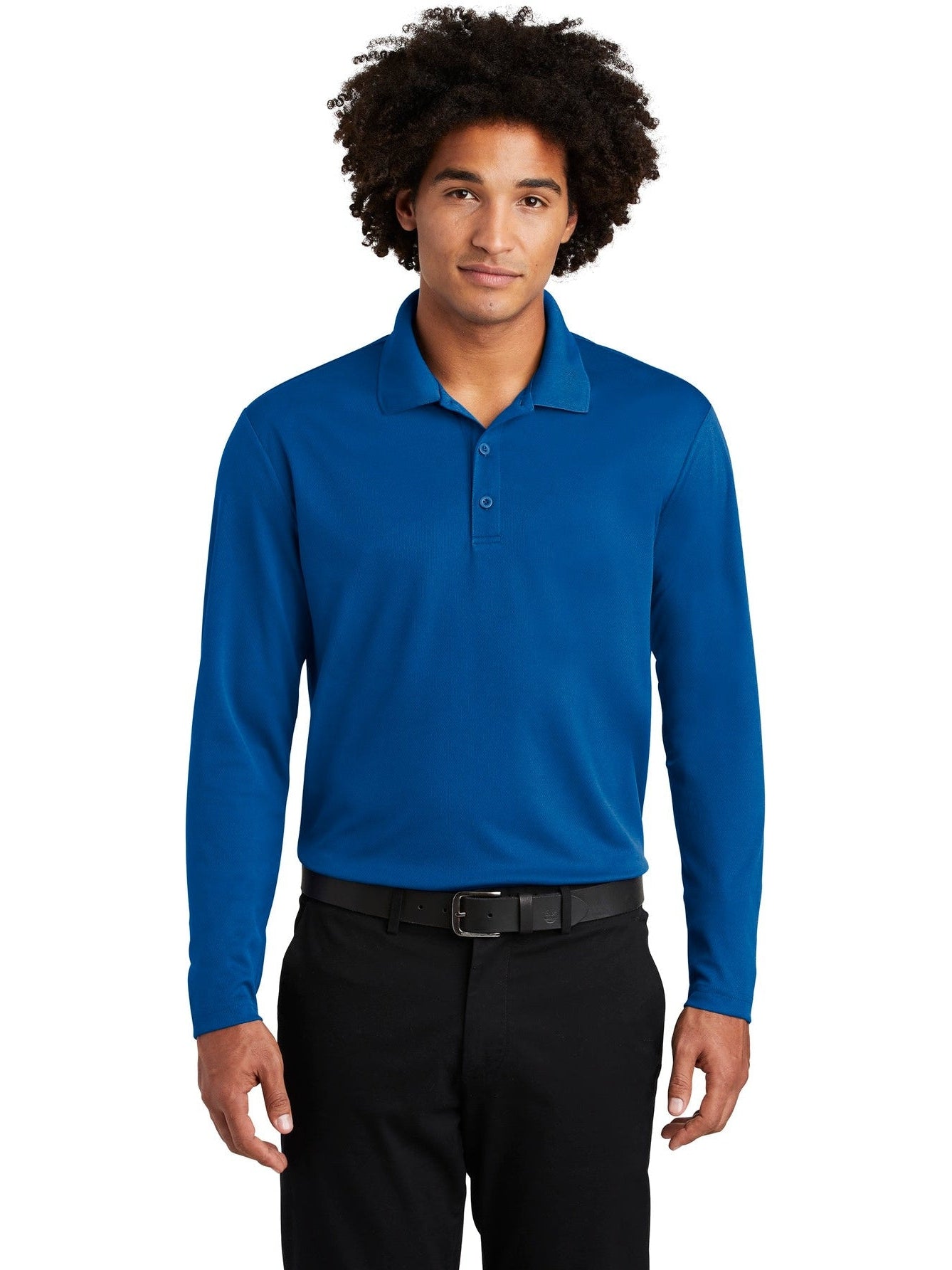  Sport-Tek PosiCharge RacerMesh Long Sleeve Polo-Regular-Sport-Tek-True Royal-S-Thread Logic