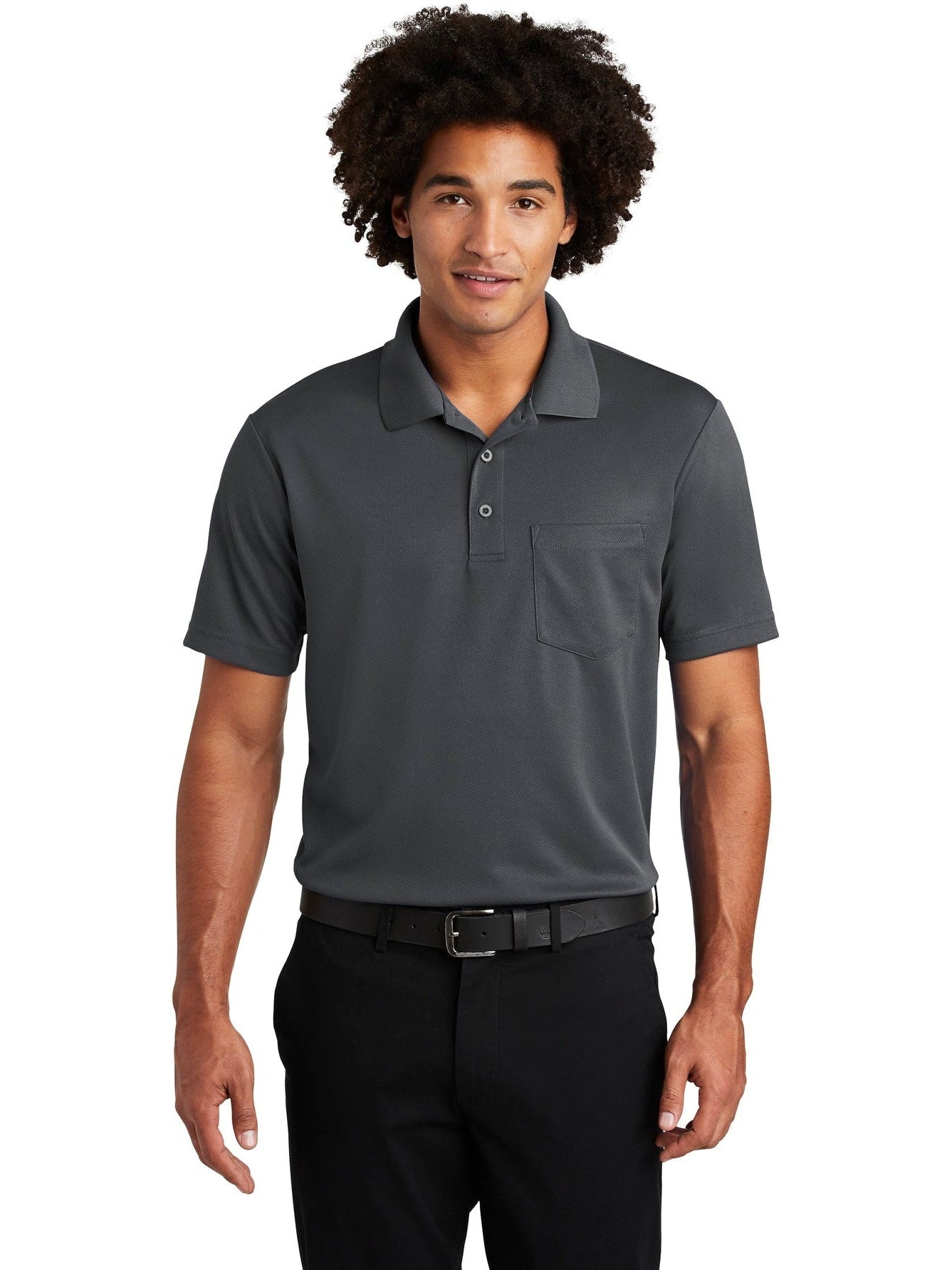  Sport-Tek PosiCharge RacerMesh Pocket Polo-Regular-Sport-Tek-Graphite-S-Thread Logic