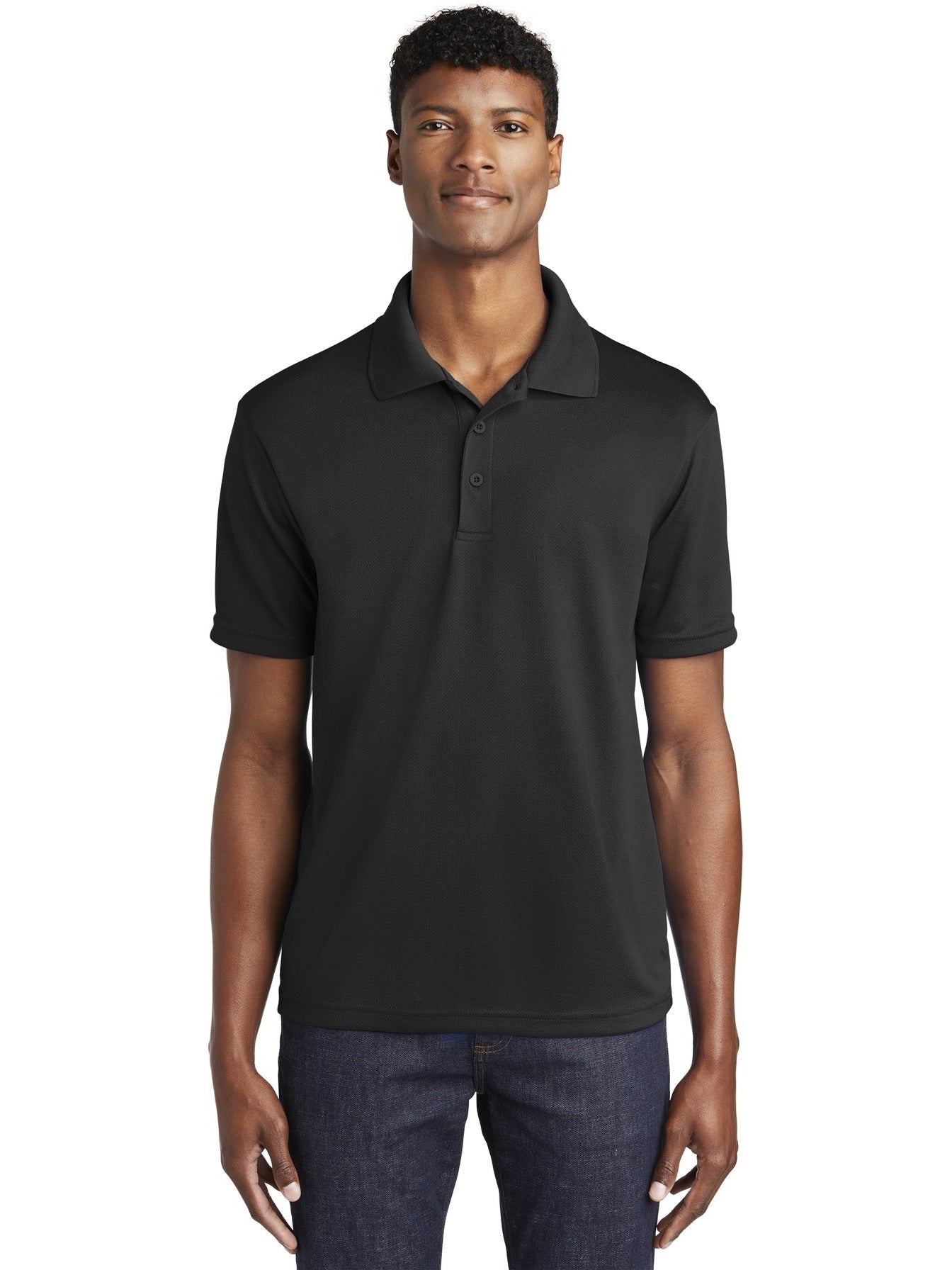  Sport-Tek PosiCharge RacerMesh Polo-Regular-Sport-Tek-Black-S-Thread Logic