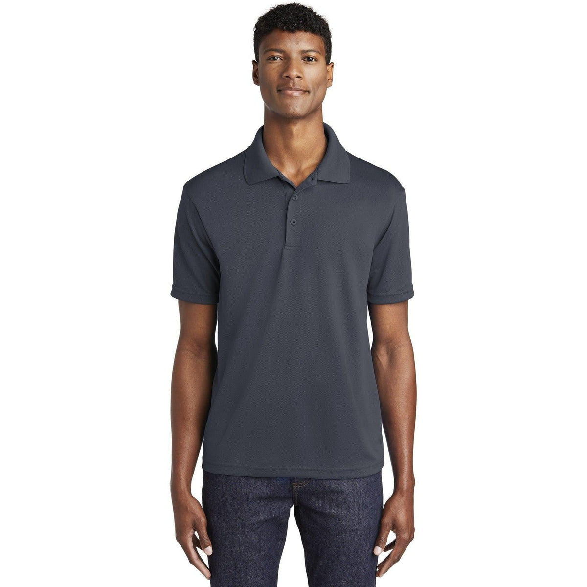 logo-left  Sport-Tek PosiCharge RacerMesh Polo-Regular-Sport-Tek-Graphite-S-Thread Logic
