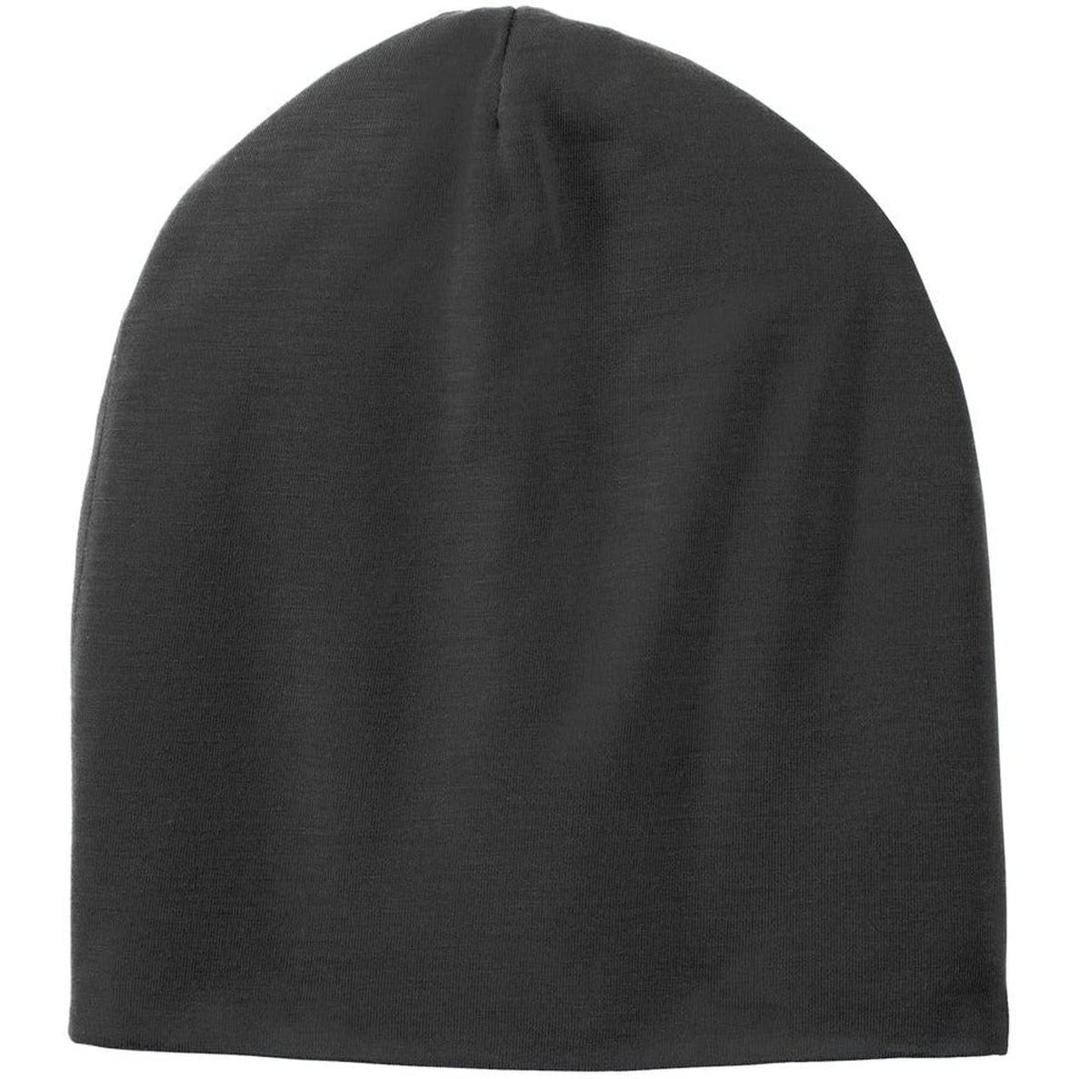 no-logo  Sport-Tek Posicharge Competitor Cotton Touch Jersey Knit Slouch Beanie-Active-Sport-Tek-Black-OSFA-Thread Logic 